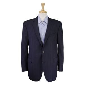 XXXX Stitched Collection Gray Blue Pink Windowpane 2-Btn Sportcoat Blazer 42R